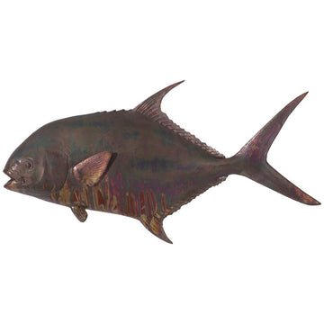 Phillips Collection Permit Fish Wall Sculpture, Copper Patina