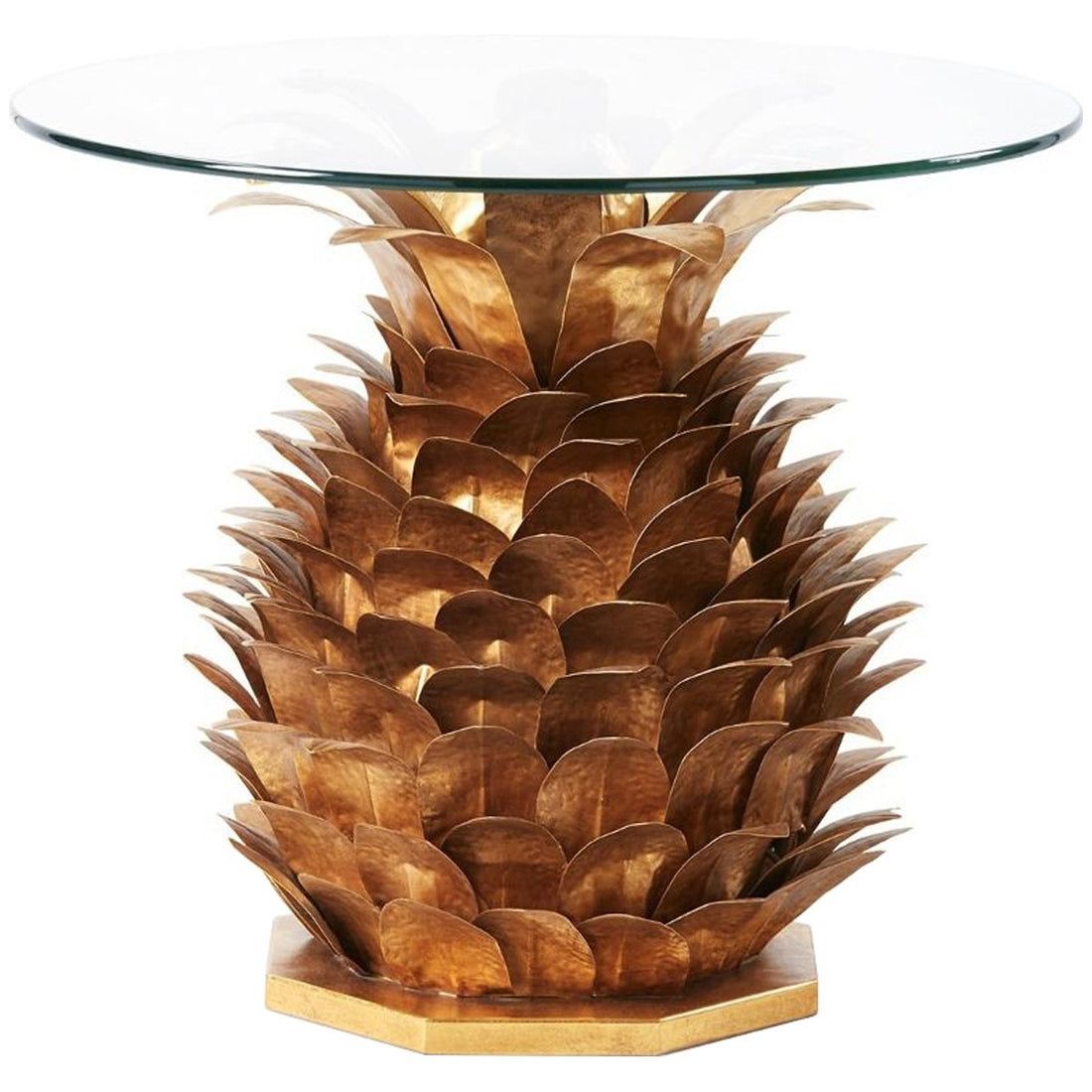 Villa & House Pineapple Side Table, Clear Top