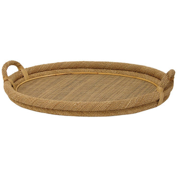 Palecek Oval Natural Rope Top Tray