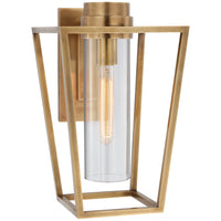 Visual Comfort Presidio Small Bracketed Sconce with Clear Glass