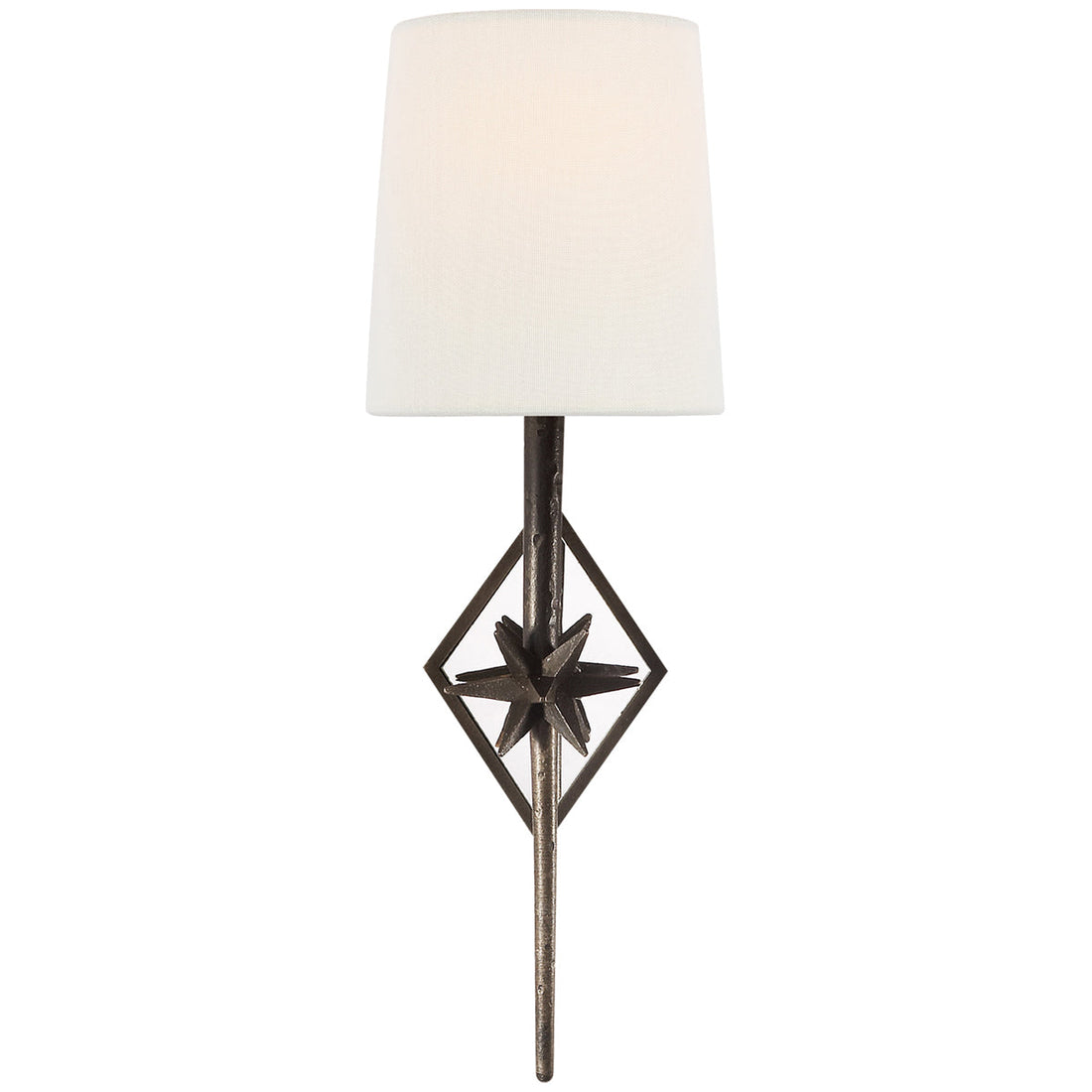 Visual Comfort Etoile Sconce with Linen Shade