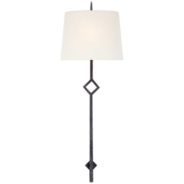 Visual Comfort Cranston Large Sconce with Linen Shade