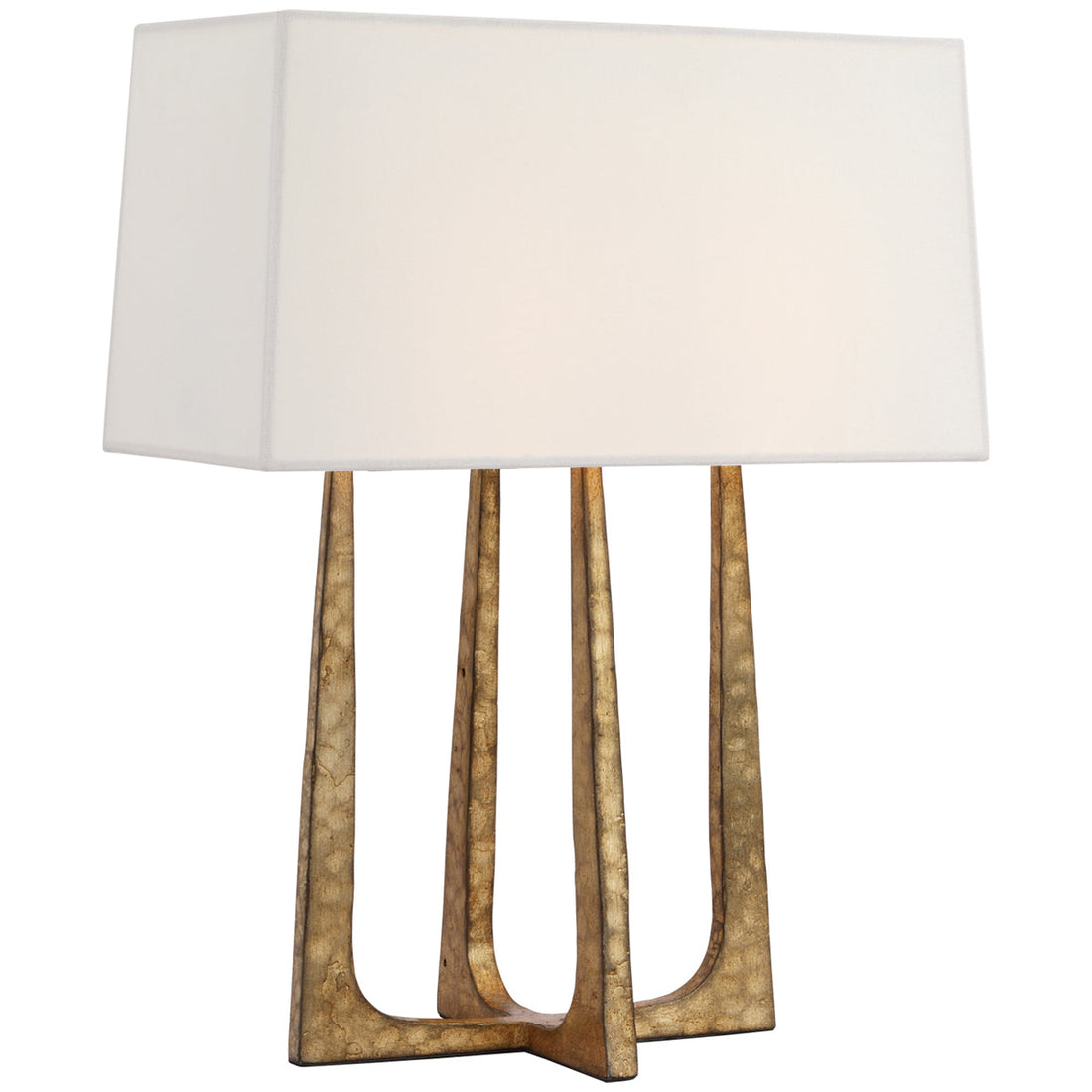 Visual Comfort Scala Hand-Forged Bedside Lamp with Linen Shade