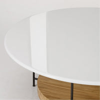 Thomas Bina Olivia 42-Inch Coffee Table - White Lacquer