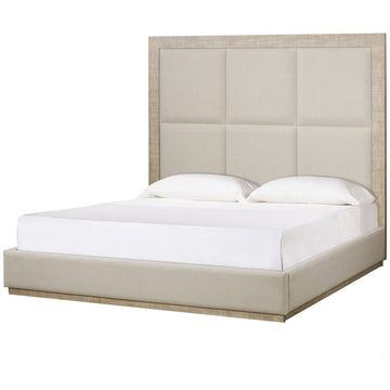 Sonder Living Raffles 6 Panels Bed - Natural, Norman Ivory