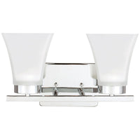 Sea Gull Lighting Bayfield Contemporary Two Light Wall Bath Sconce