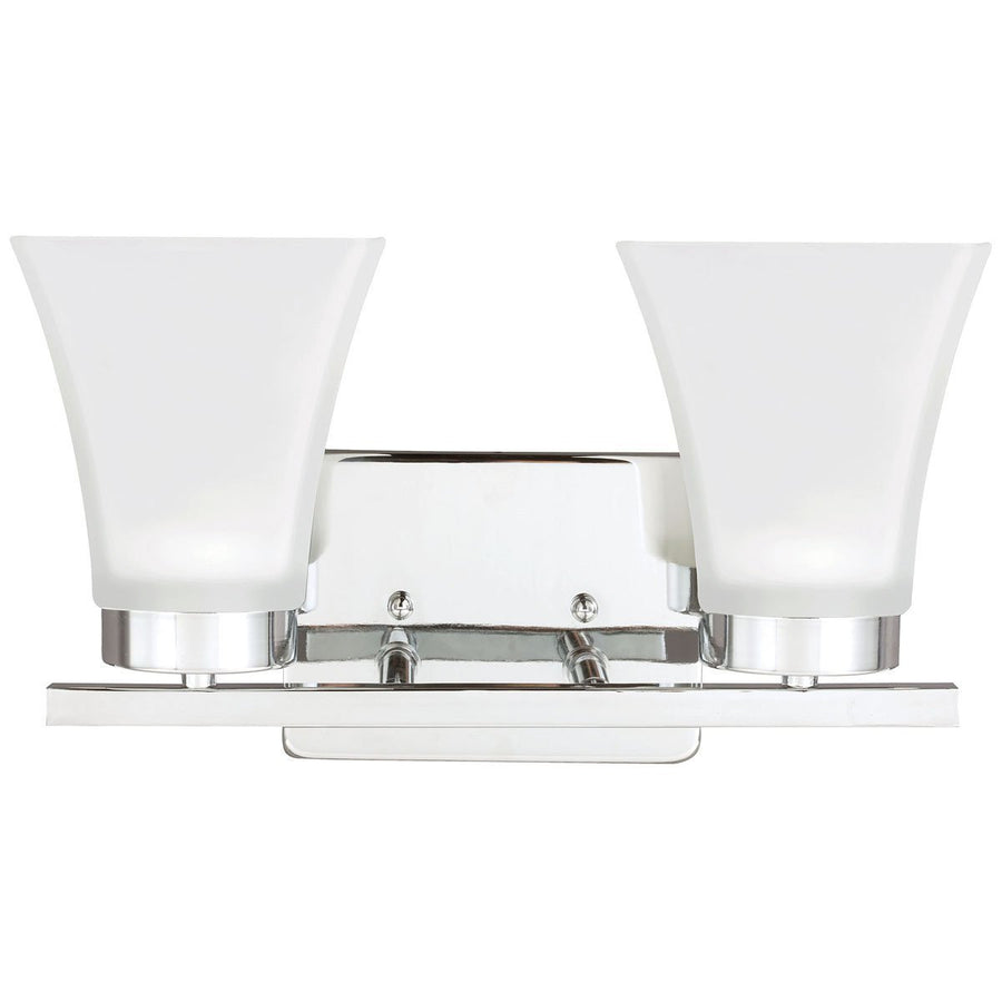 Sea Gull Lighting Bayfield Contemporary Two Light Wall Bath Sconce