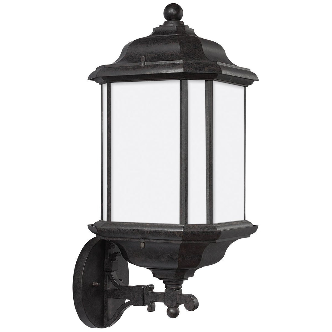 Sea Gull Lighting Satin Etched Glass One Light Outdoor Wall Lantern