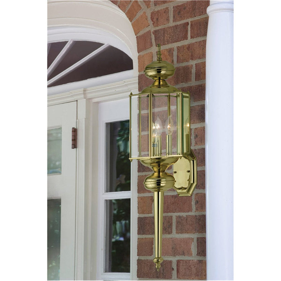 Sea Gull Lighting Clear Beveled Glass One Light Outdoor Wall Lantern