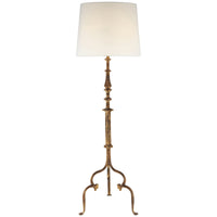 Visual Comfort Madeleine Floor Lamp with Linen Shade