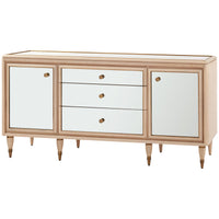Villa & House Sofia 3-Drawer and 2-Door Cabinet, Bleached Cerused Oak