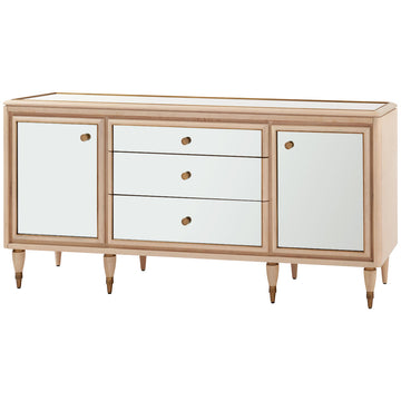 Villa & House Sofia 3-Drawer and 2-Door Cabinet, Bleached Cerused Oak