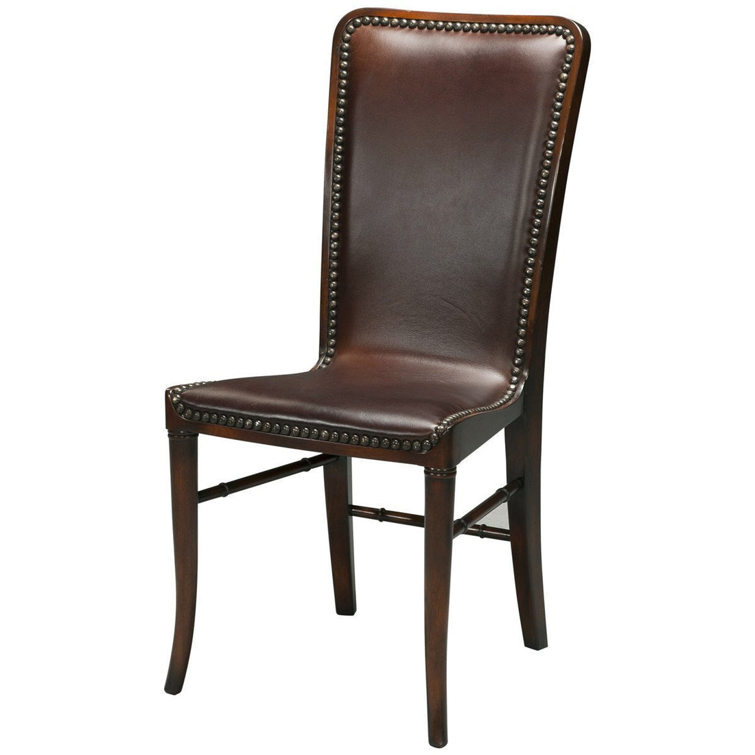 Theodore Alexander Leather Sling Dining Chair, Set of 2