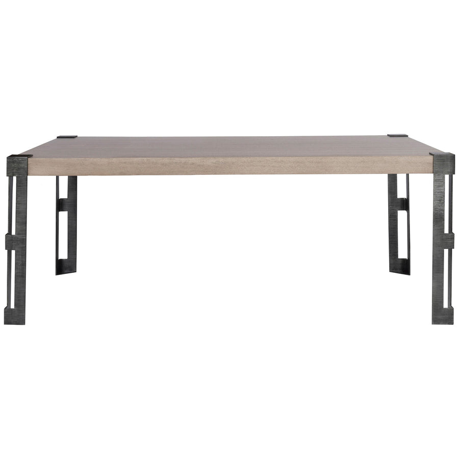 Vanguard Furniture Fret Dining Table with Textured Metal Fret Leg