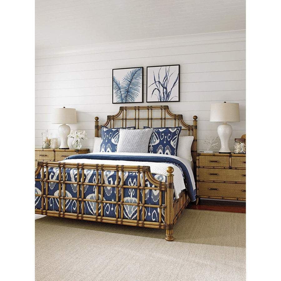 Tommy Bahama Twin Palms St. Kitts Rattan Bed