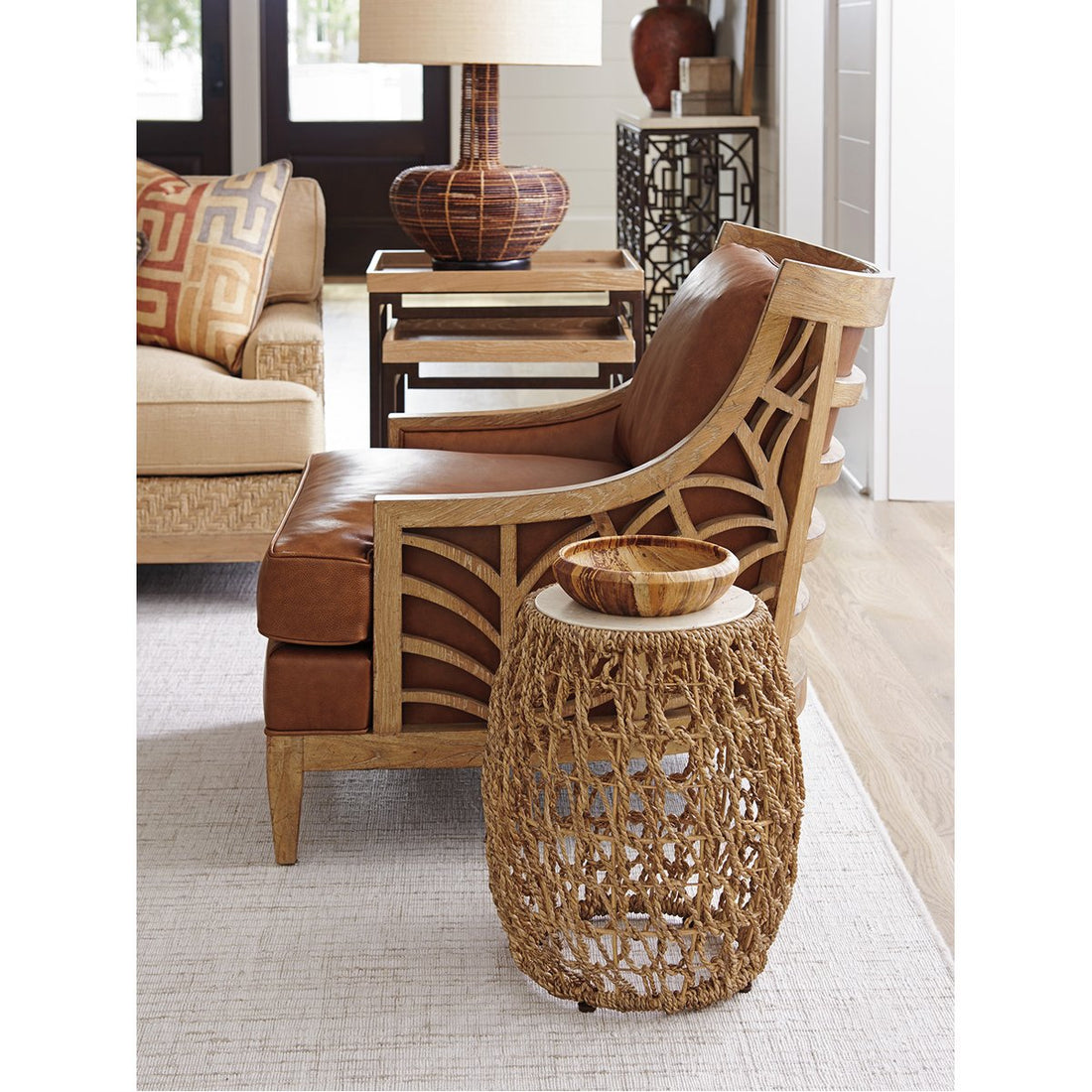 Tommy Bahama Los Altos Madrid Woven Accent Table
