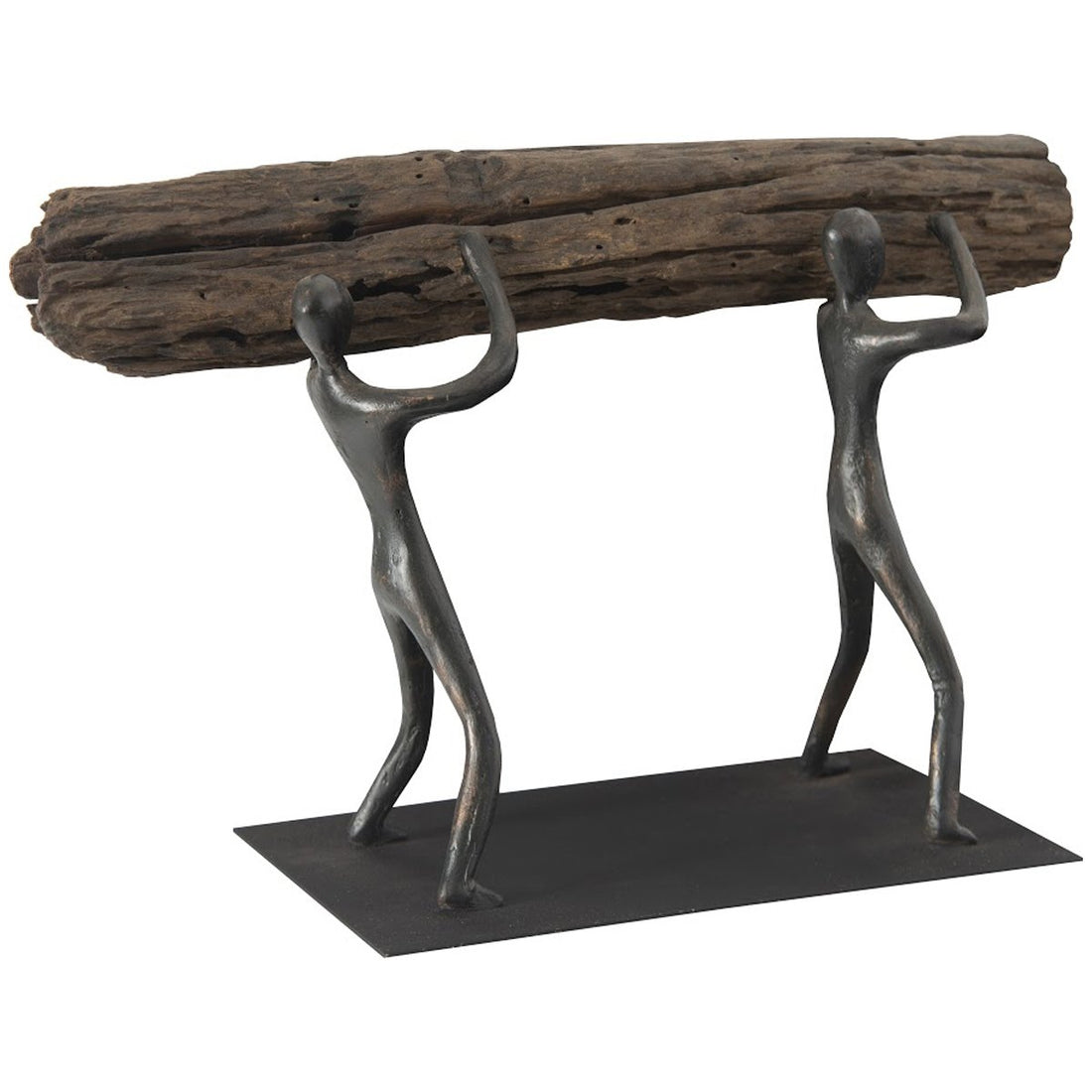 Phillips Collection Atlas Balancing Log Sculpture with Base