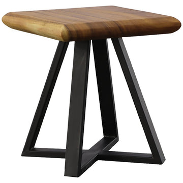 Phillips Collection Trapezium Side Table with Black Iron Base