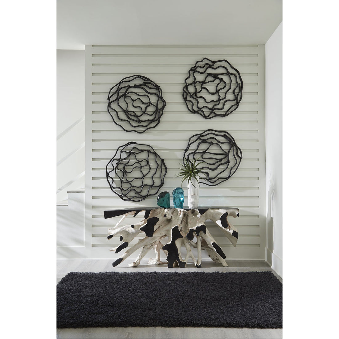 Phillips Collection Vine Wall Flower, Black