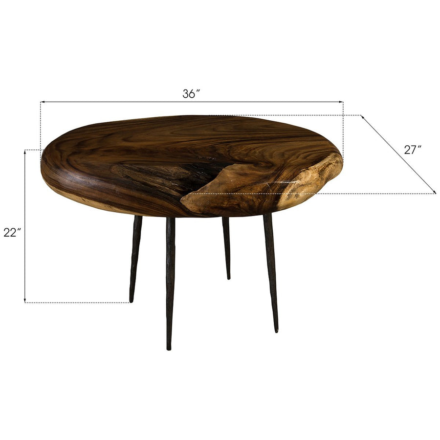 Phillips Collection Skipping Stone Side Table, Forged Legs