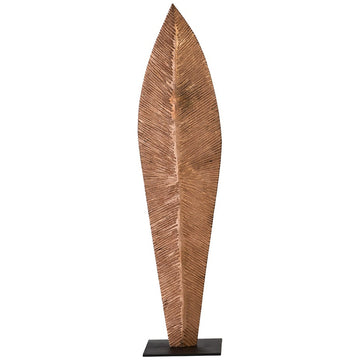 Phillips Collection Carved Copper Leaf Large Sculpture on Stand