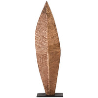 Phillips Collection Carved Copper Leaf Medium Sculpture on Stand