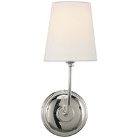 Visual Comfort Vendome Single Sconce with Linen Shade
