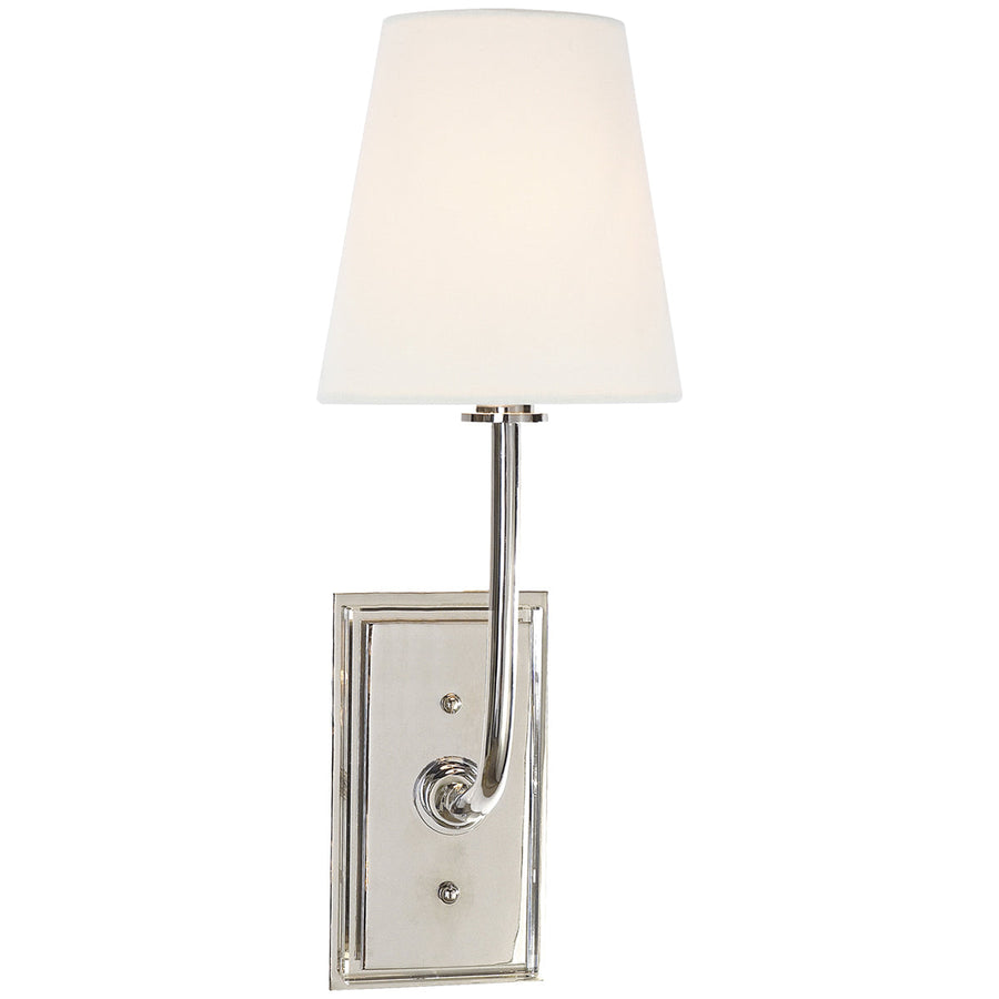 Visual Comfort Hulton Sconce with Linen Shade