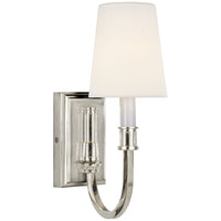 Visual Comfort Modern Library Sconce with Linen Shade
