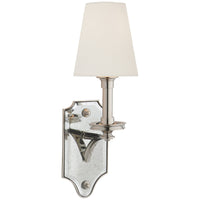 Visual Comfort Verona Mirrored Sconce with Linen Shade