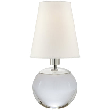 Visual Comfort Tiny Terri Round Accent Lamp in Crystal