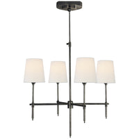 Visual Comfort Bryant Small Chandelier with Linen Shades