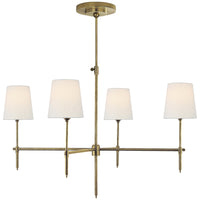 Visual Comfort Bryant Large Chandelier with Linen Shades