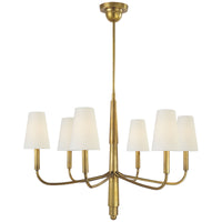 Visual Comfort Farlane Small Chandelier with Linen Shades