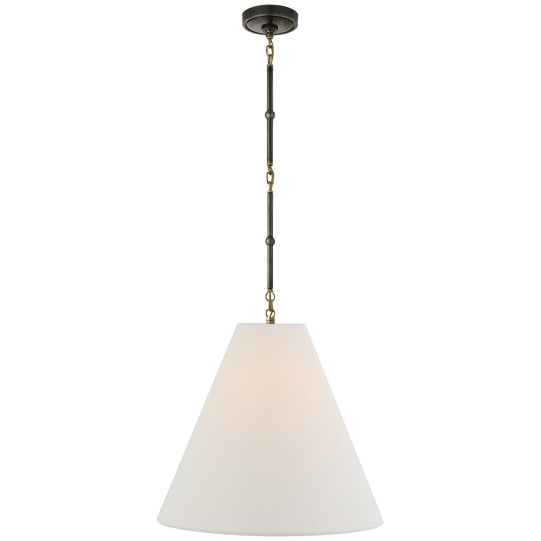 Visual Comfort Goodman Medium Hanging Light with Linen Shade
