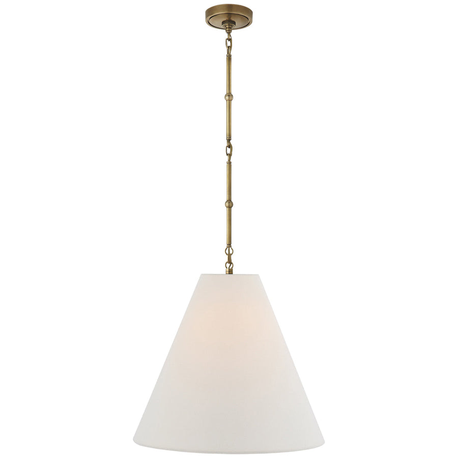 Visual Comfort Goodman Medium Hanging Light with Linen Shade