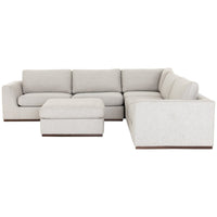 Four Hands Centrale Colt 3-Piece Aldred Silver Sectional with Ottoman