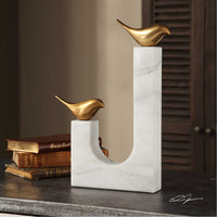 Uttermost Songbirds Brass Sculpture