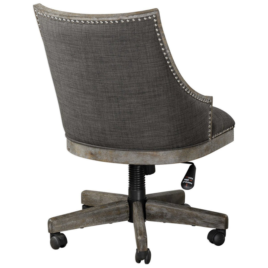 Uttermost Aidrian Charcoal Desk Chair
