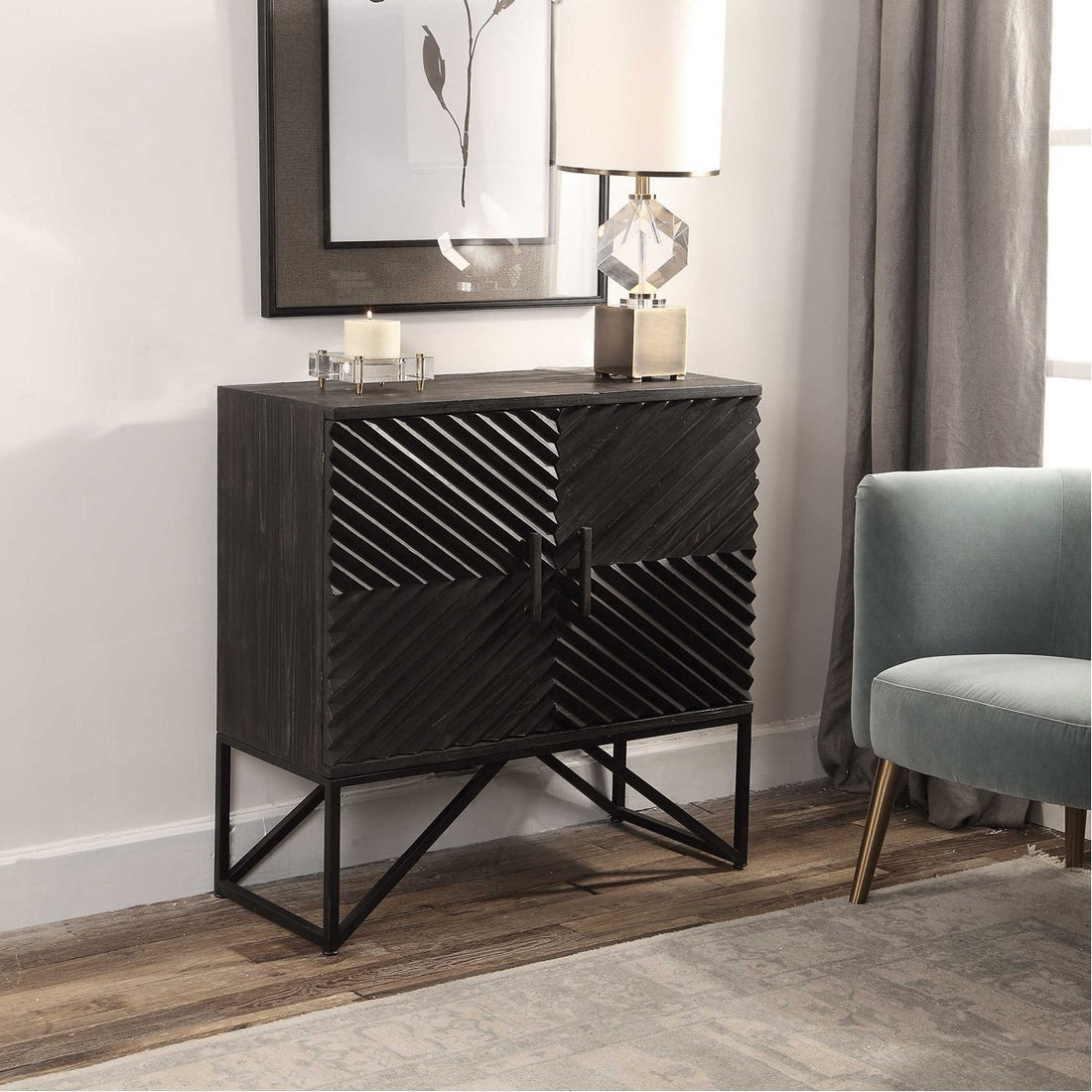 Uttermost Zadie Ebony Accent Cabinet