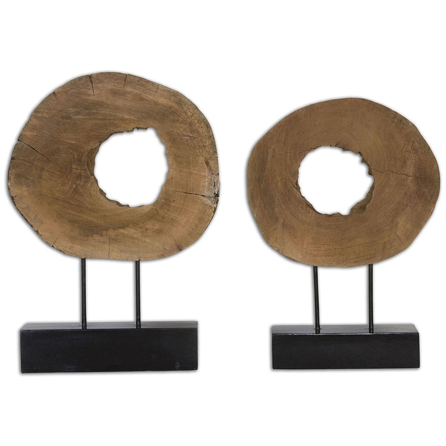 Uttermost Ashlea Wooden Sculptures, 2-Piece Set