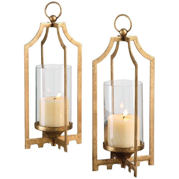 Uttermost Lucy Gold Candleholders, 2-Piece Set