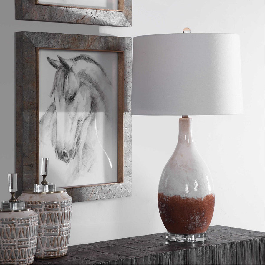 Uttermost Durango Rust White Table Lamp