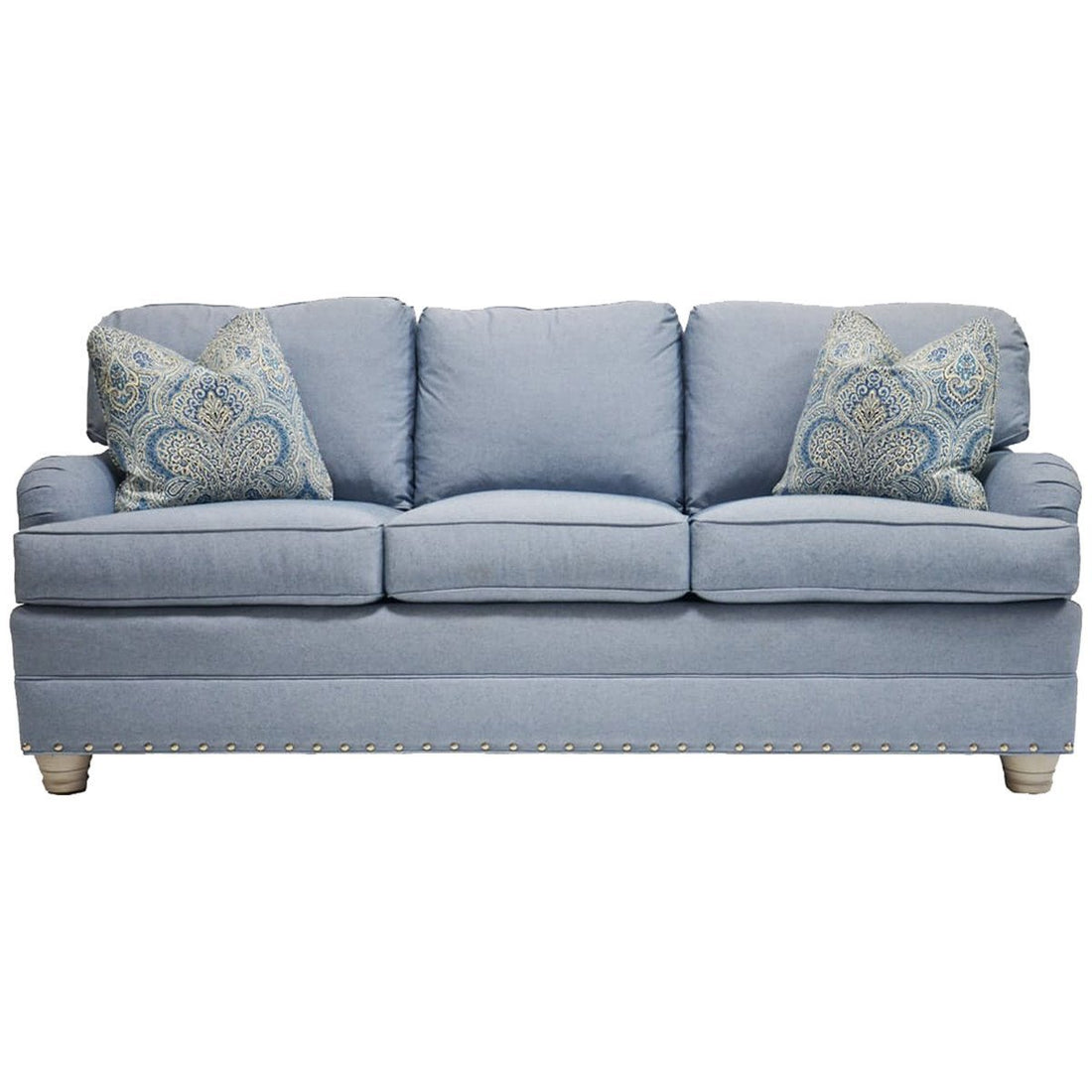 Vanguard Furniture East Lake Theory Blue Three Cushions Sleep Sofa