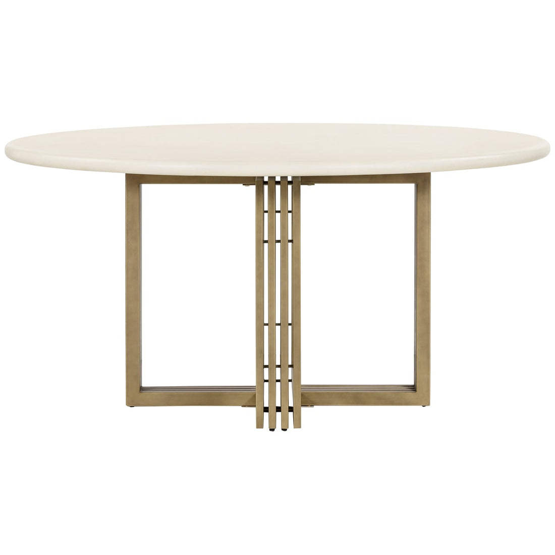 Four Hands Everett Mia Round Dining Table - Parchment White