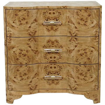 Worlds Away Calvin 3-Drawer Side Table