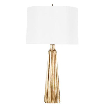 Worlds Away Leaf Tassel Base Table Lamp with White Shade