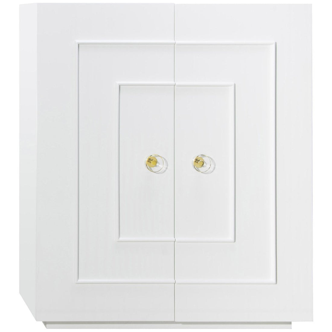Worlds Away Judd Two-Door Dorm Cabinet in Matte White Lacquer
