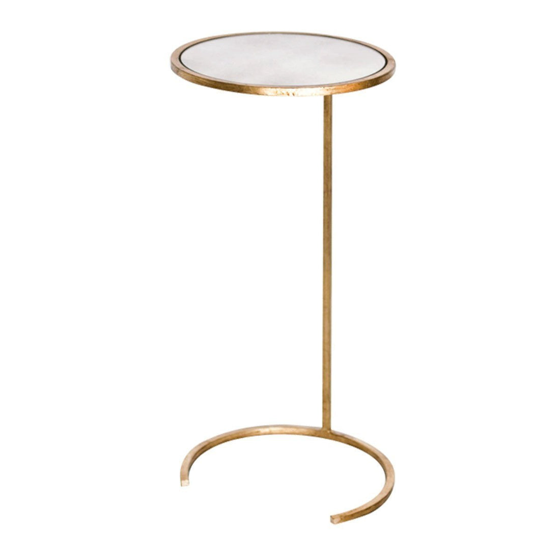 Worlds Away Round Cigar Table with Antique Mirror Top