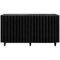 Worlds Away Lacquer 4 Door Scalloped Front Cabinet